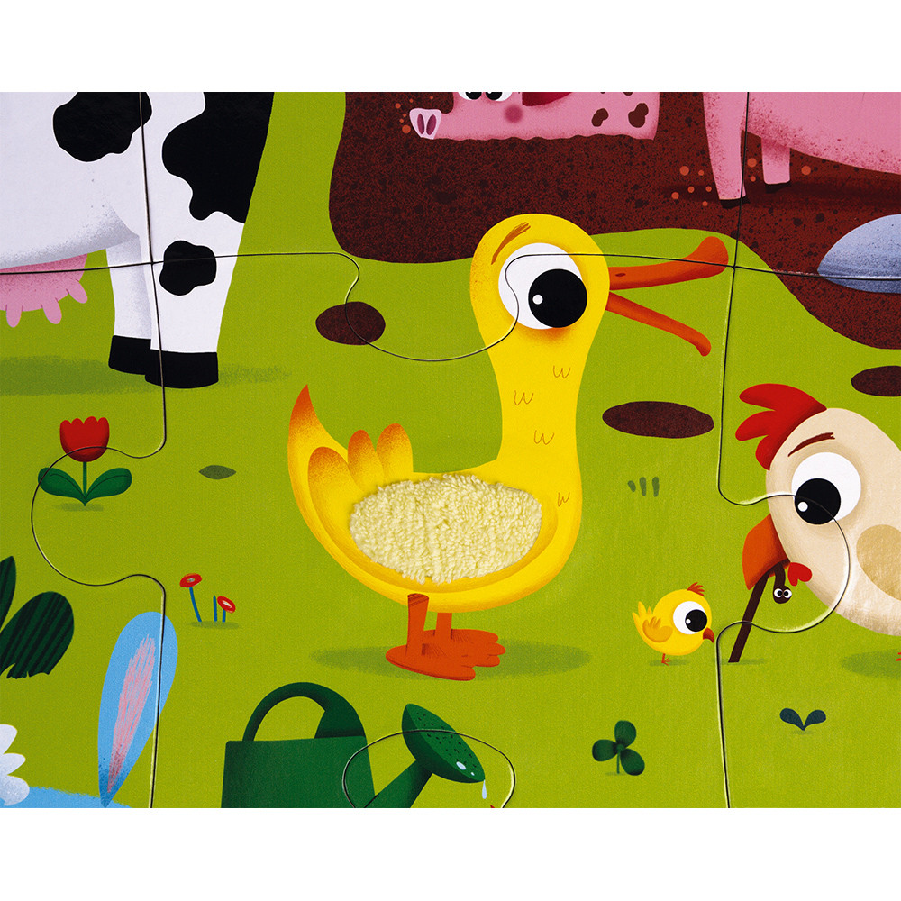 PUZZLE TACTIL ANIMALES GRANJA