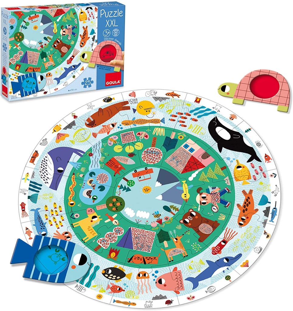 PUZZLE XXL DESCUBRE ANIMALES