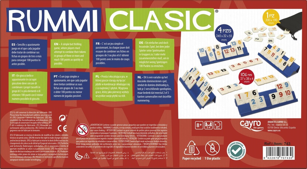 RUMMI CLASSIC 4 JUGADORES