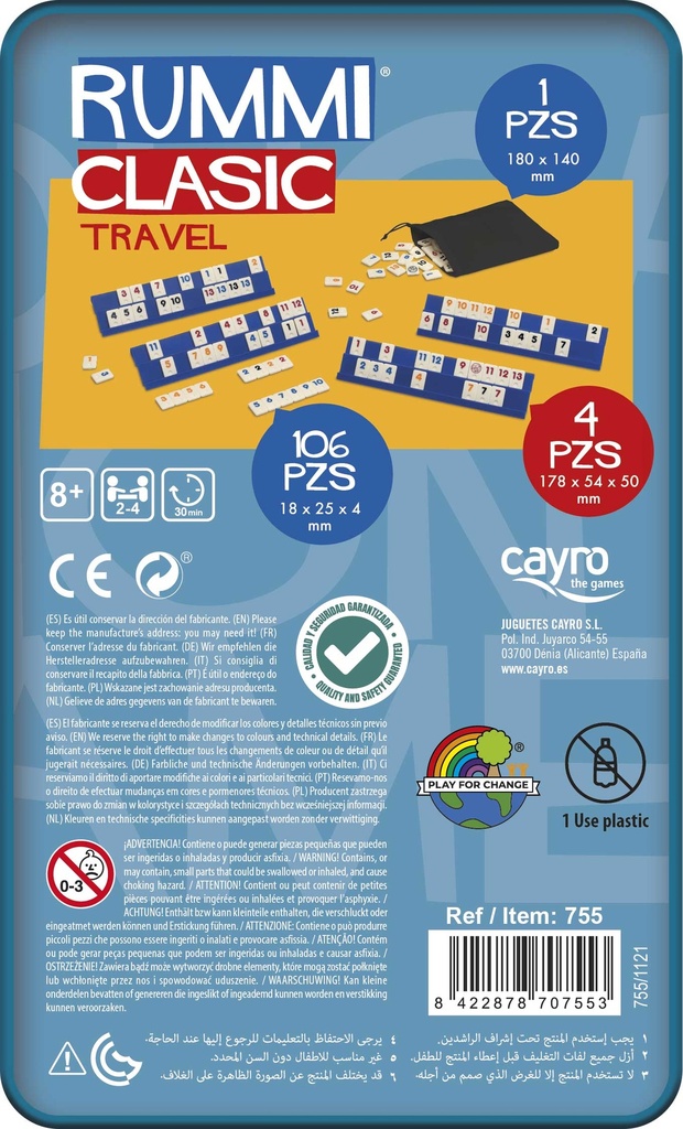 RUMMICLASSIC TRAVEL CAJA METAL
