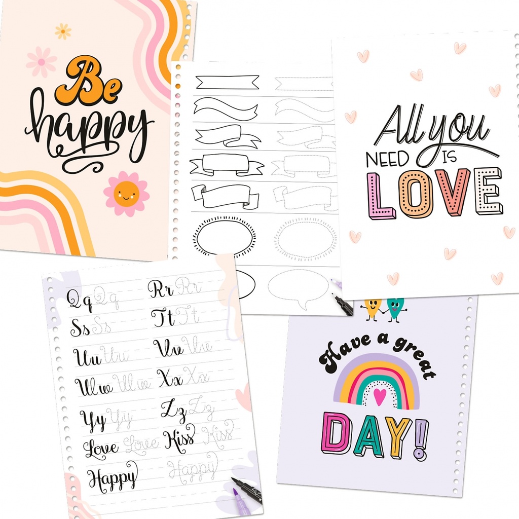 SET HAND LETTERING TOP MODEL