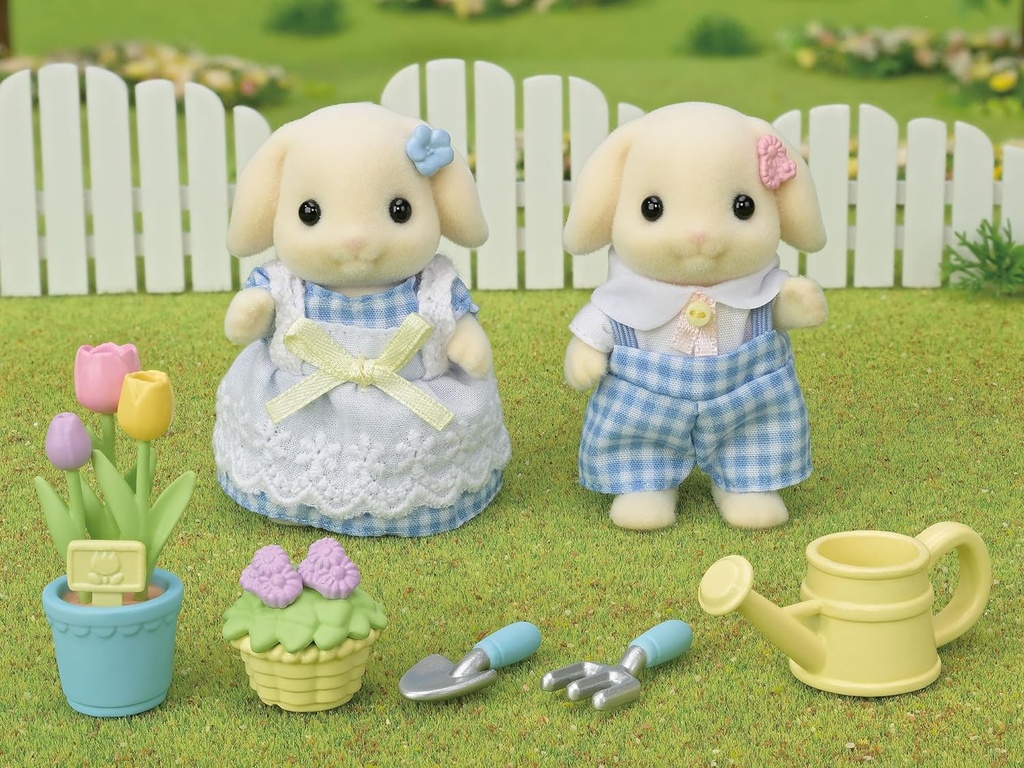 SET HERMANOS CONEJO FLOR