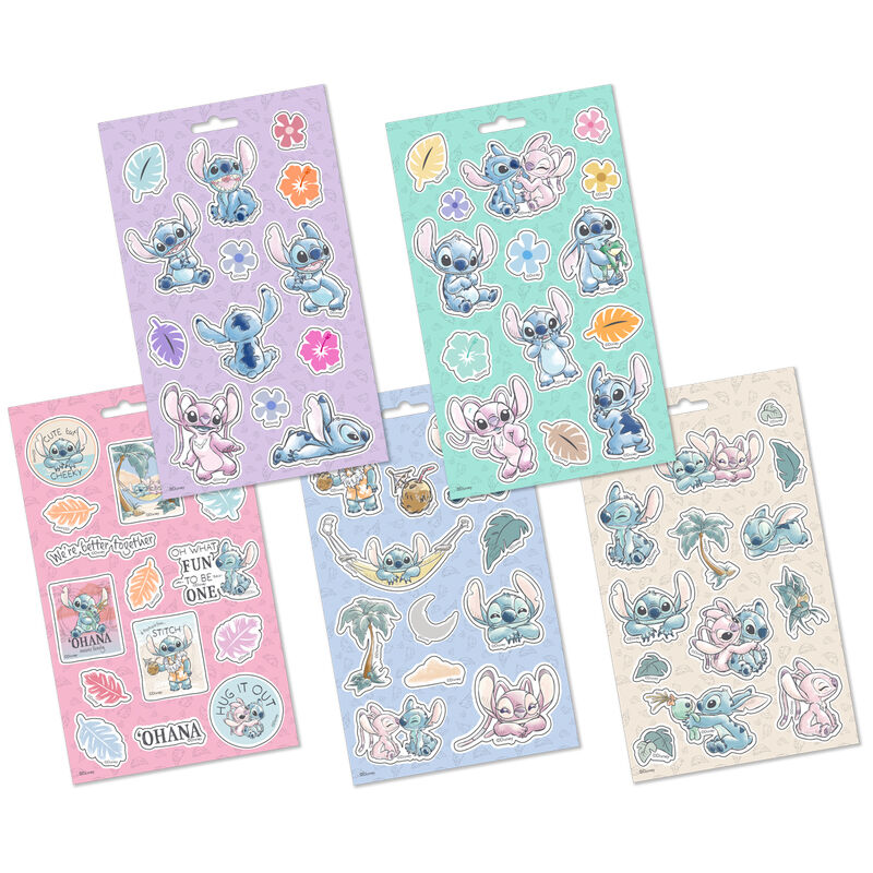 SET PAPELERIA STICKERS STITCH