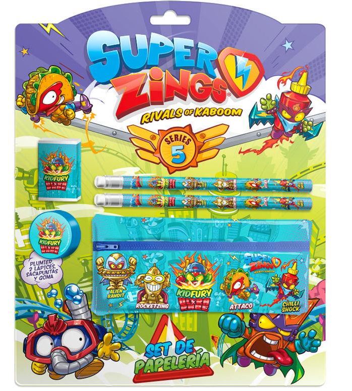 SET PAPELERIA SUPERZINGS PORT.