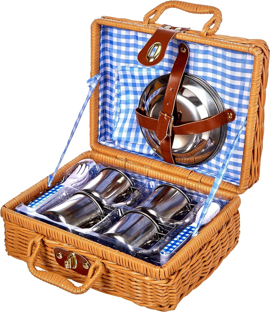 SET PICNIC VICHY CESTA MIMBRE