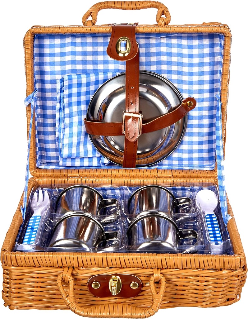 SET PICNIC VICHY CESTA MIMBRE