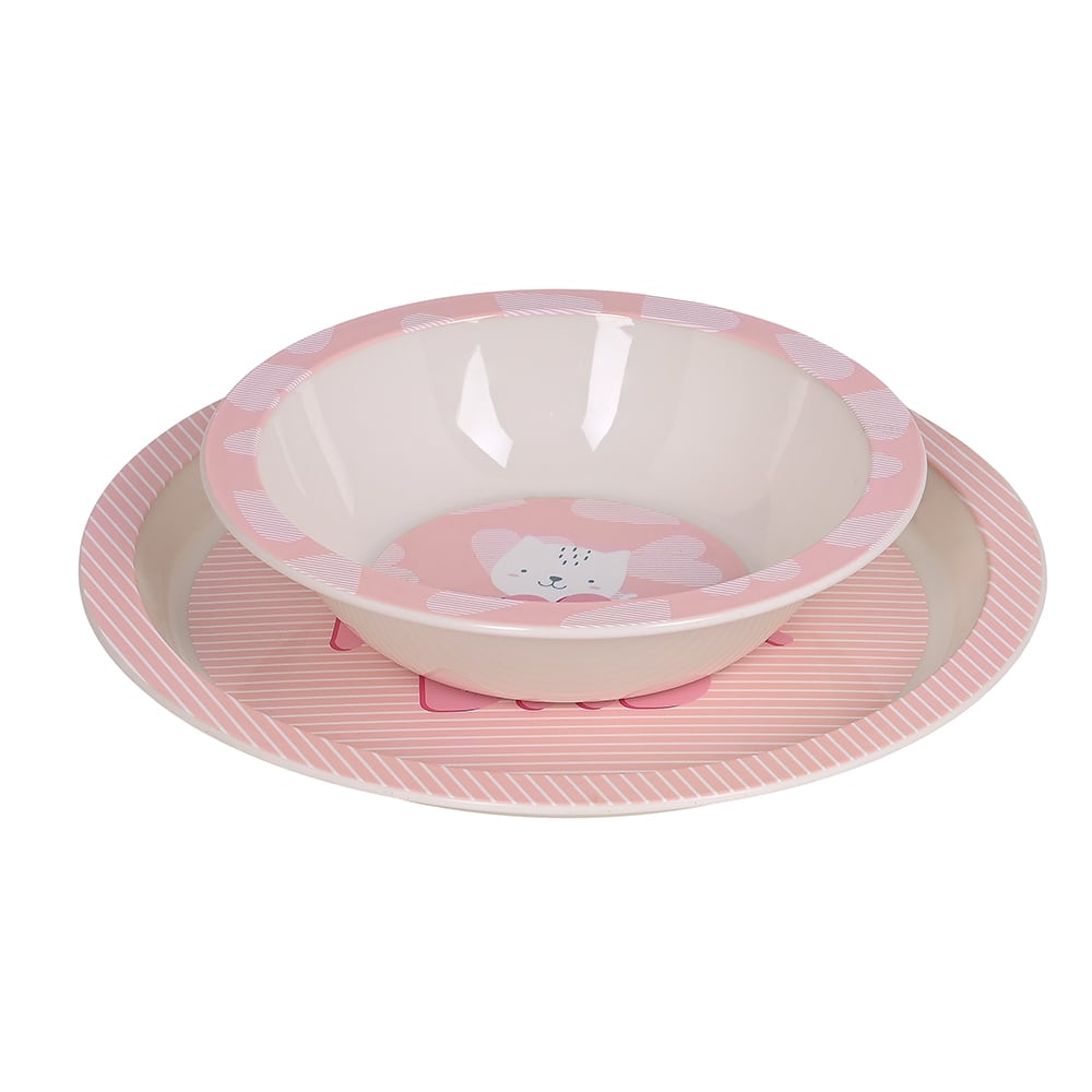 SET PLATOS Y CUBIERTOS LOVE