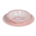SET PLATOS Y CUBIERTOS LOVE