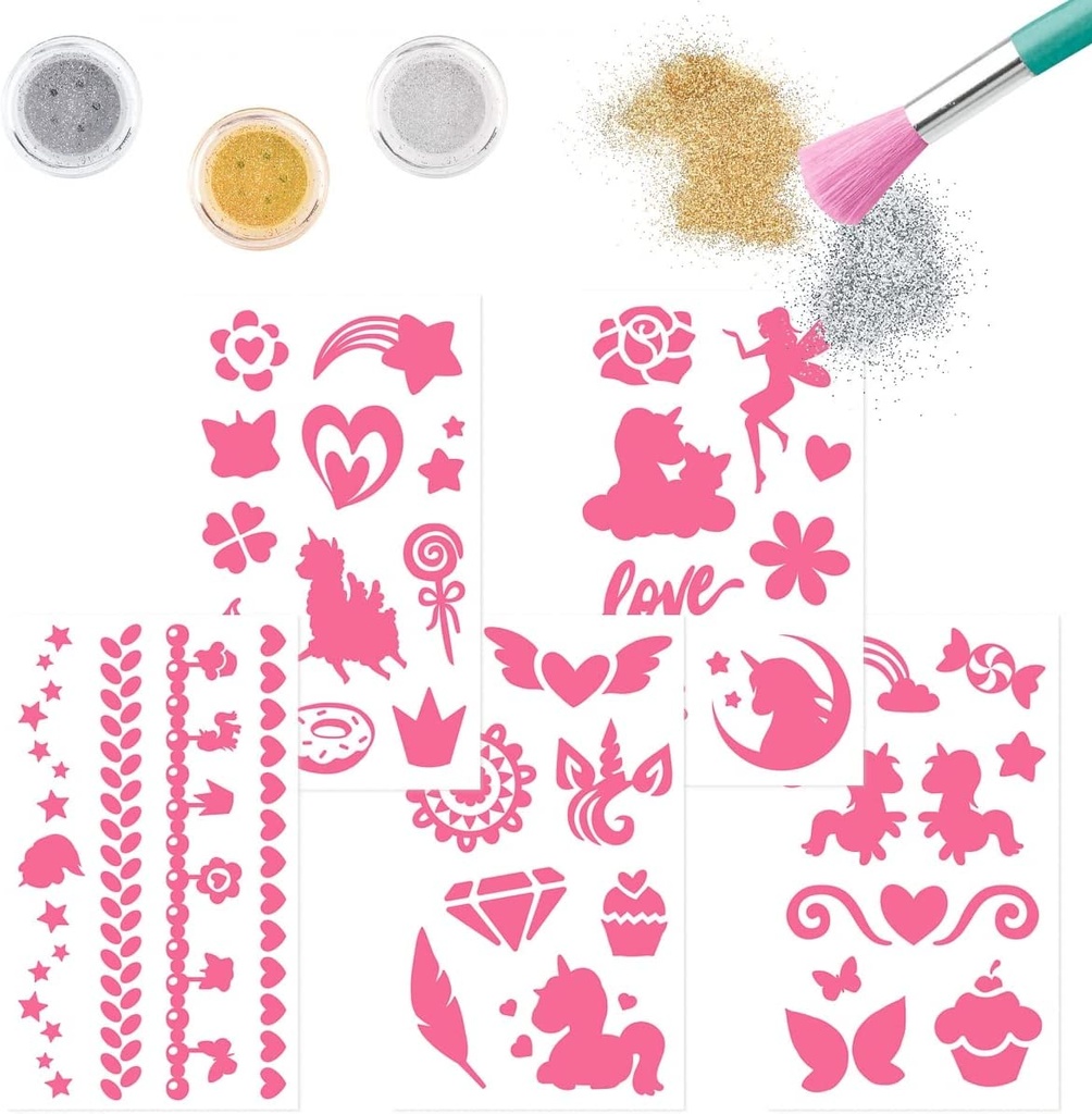 SET TATUAJES PURPURINA YLVI