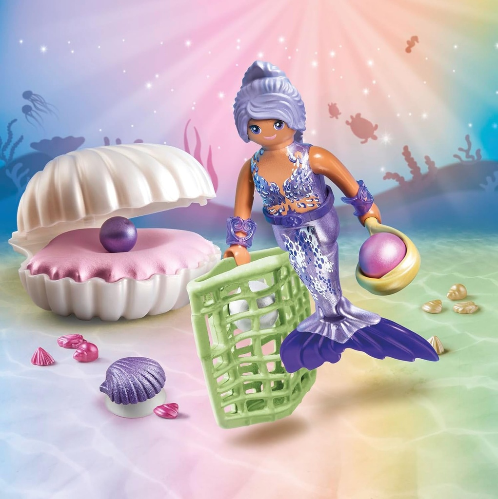 SIRENA CON CONCHA Y PERLA