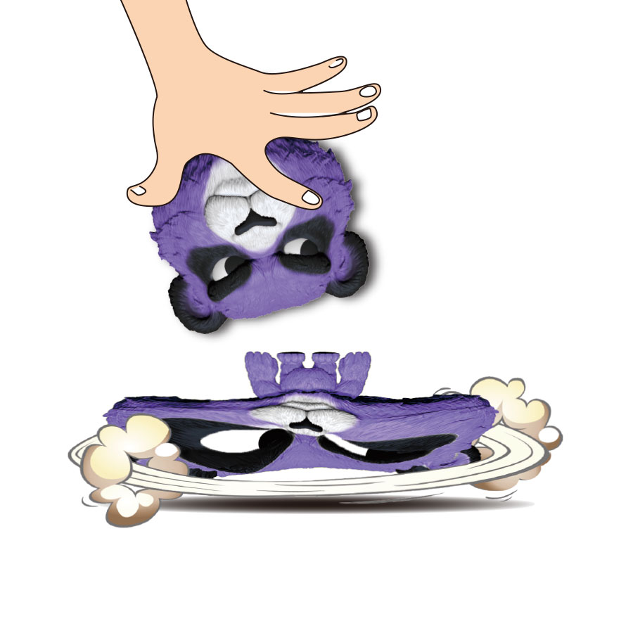 SPLATS HEAD 11 CM. SURT.