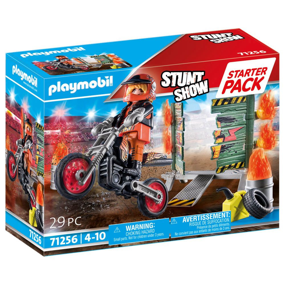 STUNTSHOW MOTO PARED FUEGO