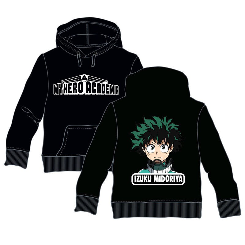 SUDADERA MHA IZUKU NEGRA T.M