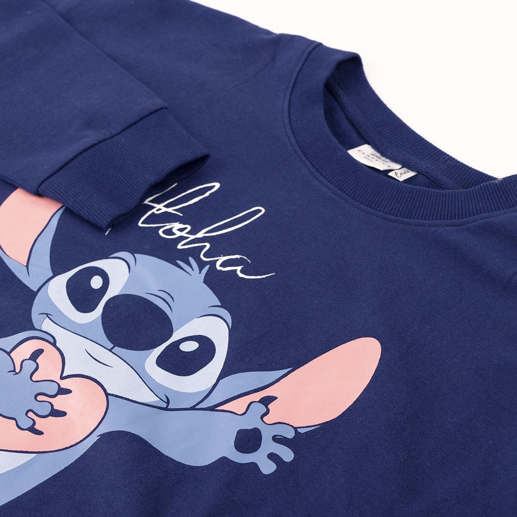 SUDADERA STITCH AZUL OSC.T.XL