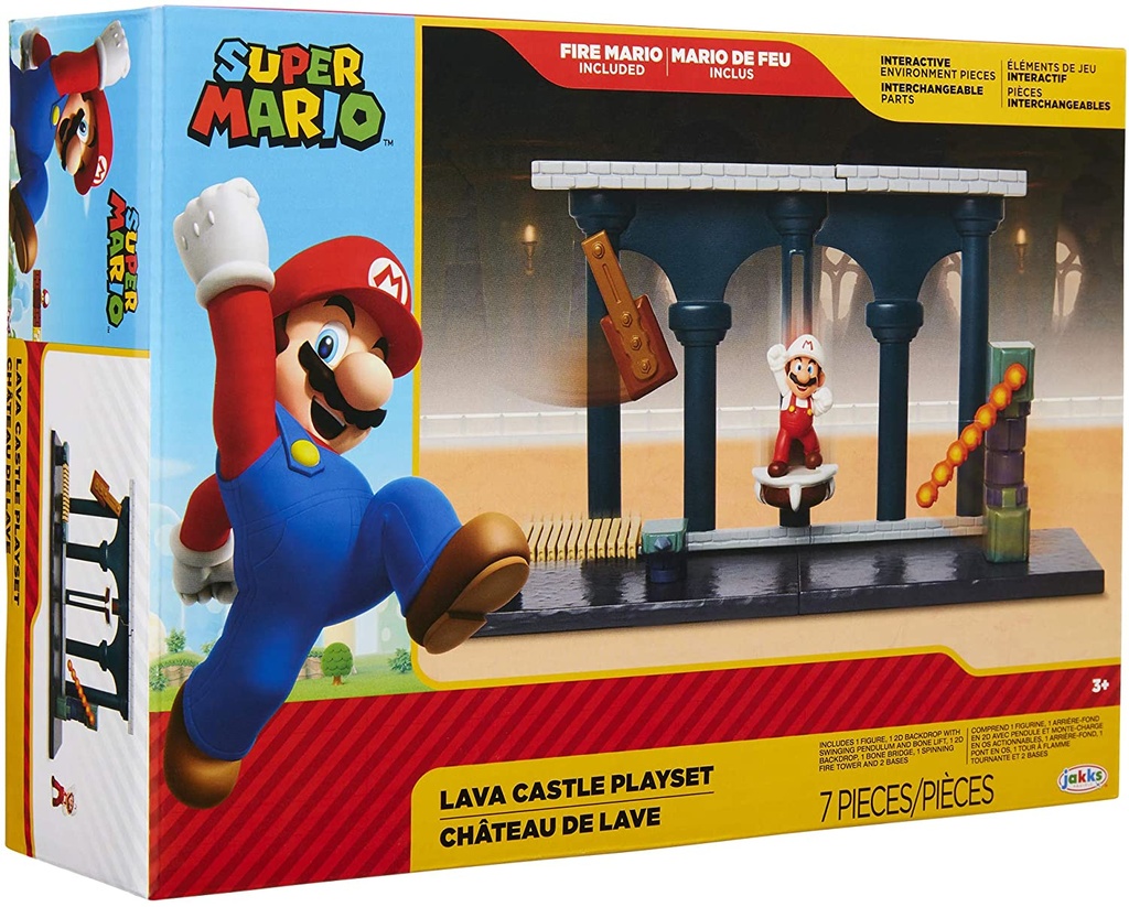 SUPER MARIO PLAYSET CASTILLO DE LAVA,