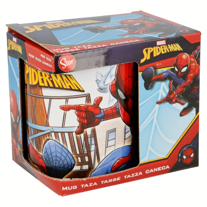 TAZA SPIDERMAN 325 ML.CAJA REG.