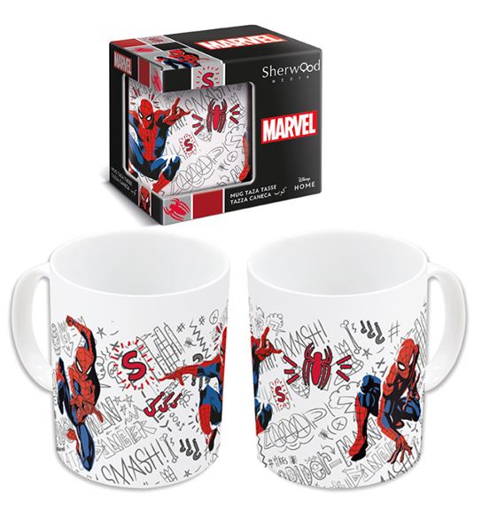 TAZA SPIDERMAN 325ML BLANCA