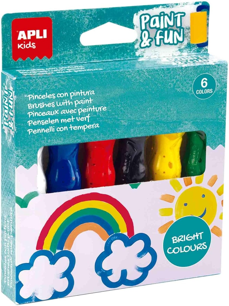 TEMPERAS COLORES BRILLANTES 6U