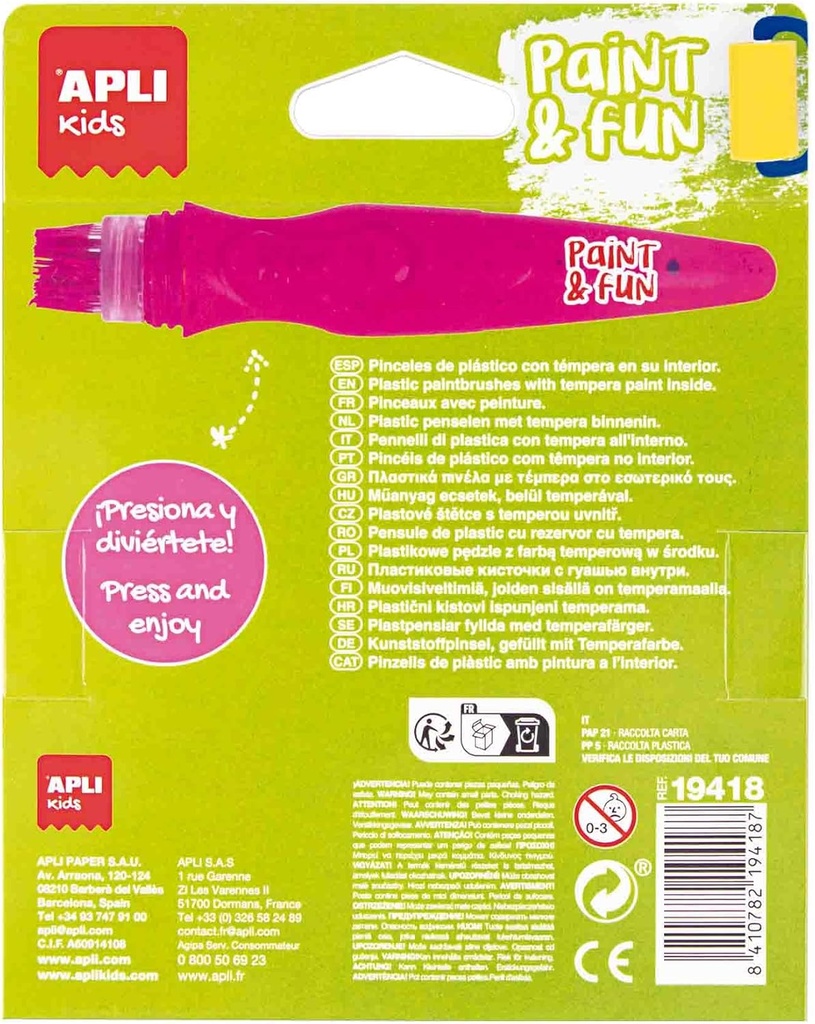 TEMPERAS COLORES NEON 6U