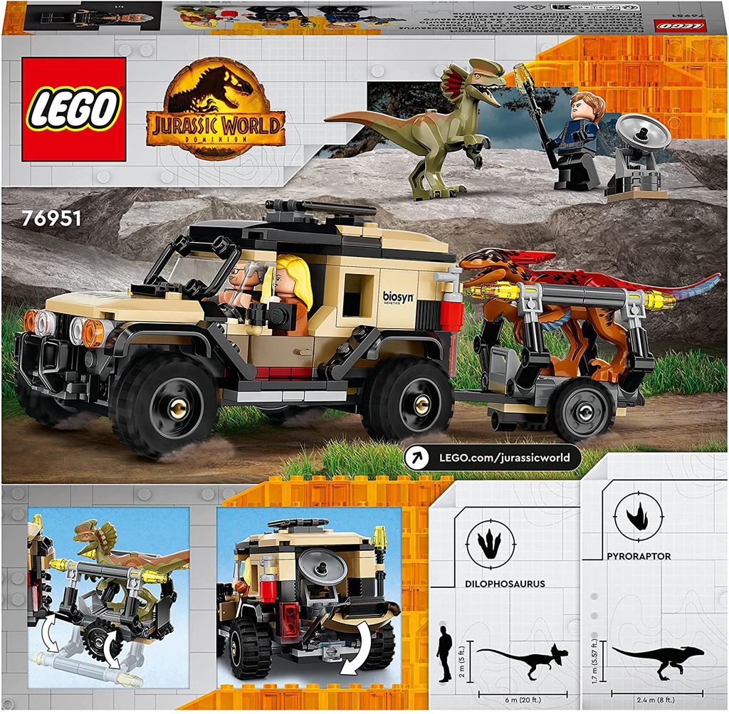 TRANSPORTE PYRORRAPTOR Y DILOF.
