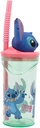 VASO C/PAJITA STITCH 3D 360 ML.