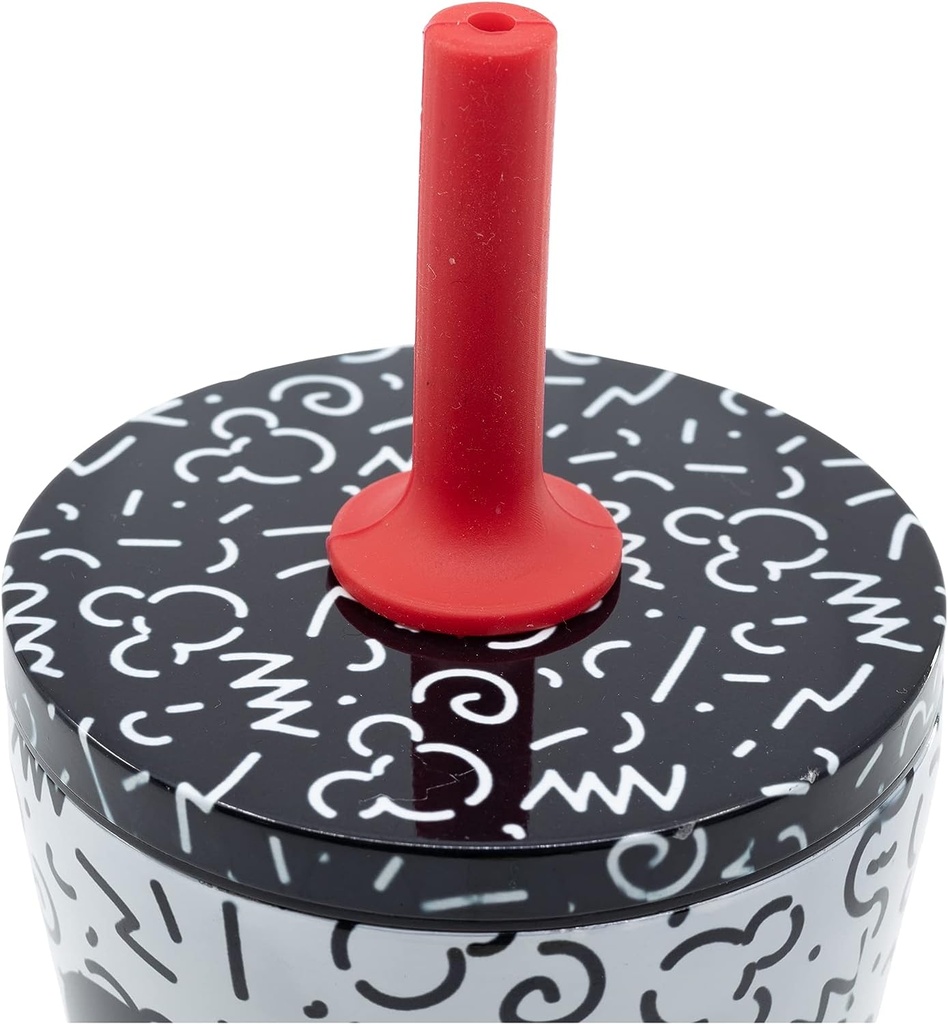 VASO MICKEY TERMO INOX.C/PAJ.