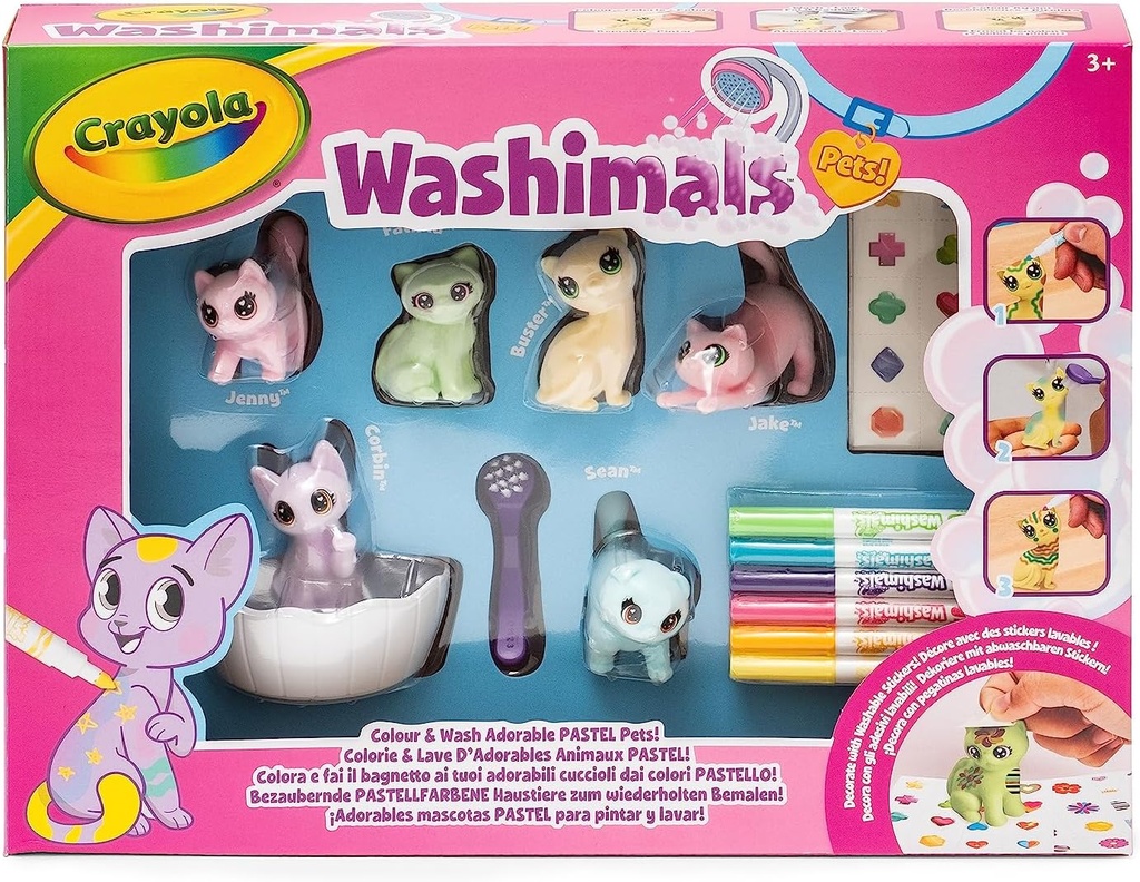 WHASHIMALS BAÑERA+6 MASCOTAS
