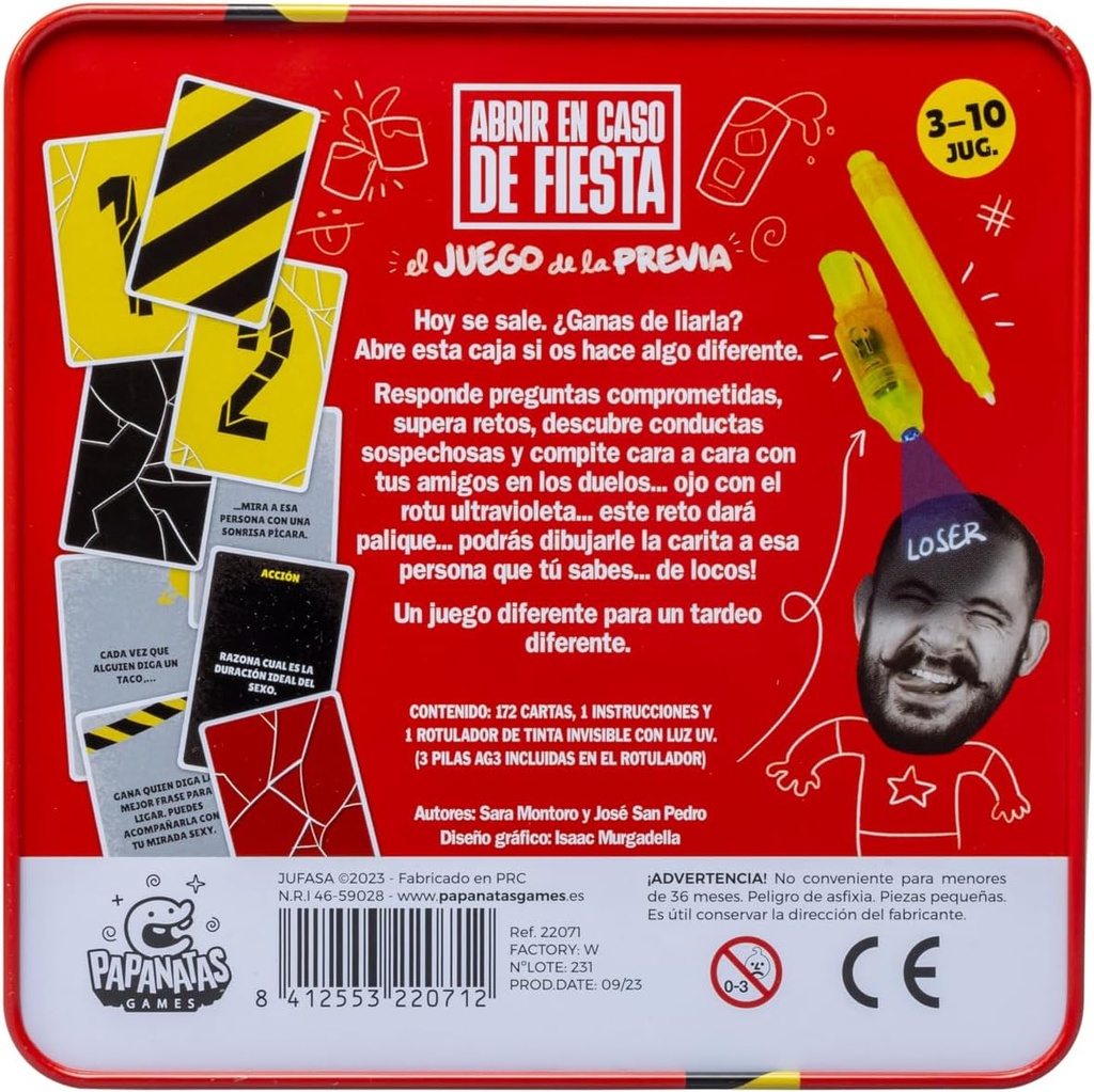 ABRIR EN CASO DE FIESTA