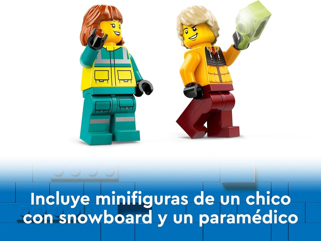 AMBULANCIA Y CHICO SNOWBOARD