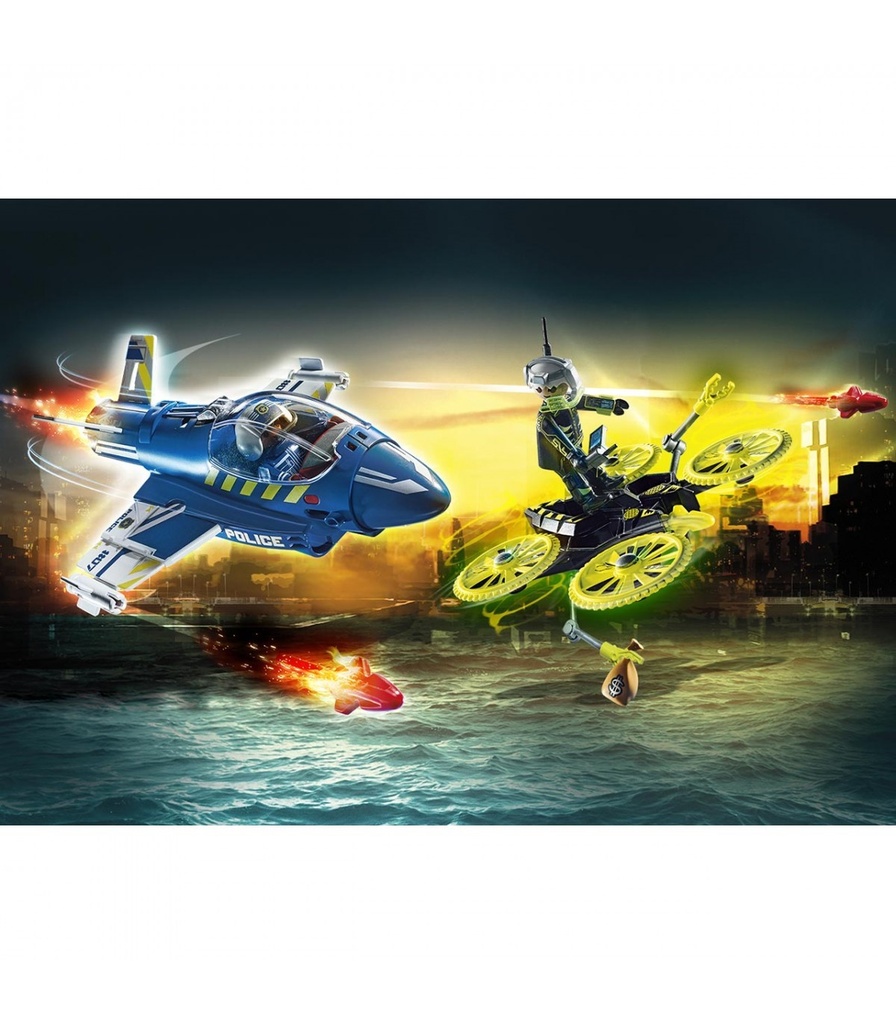 AVION POLICIA PERSECUCION DRON