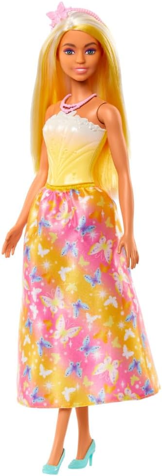 BARBIE PRINCESA C/FALDA AMARILL