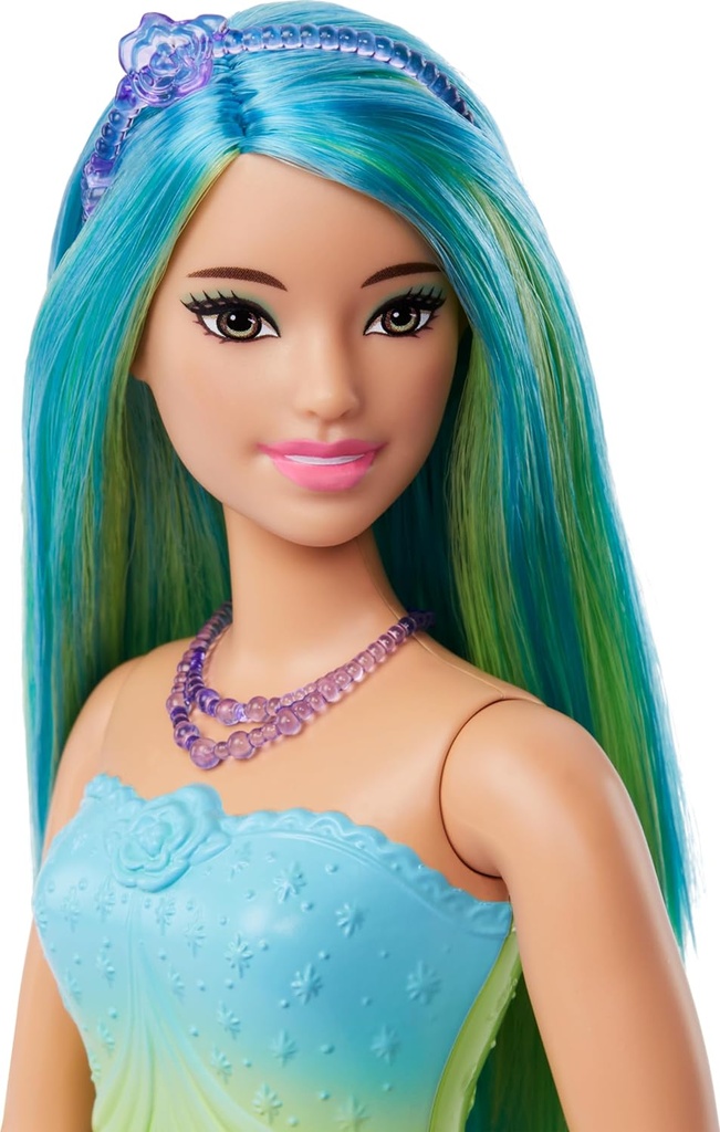 BARBIE PRINCESA C/FALDA AZUL