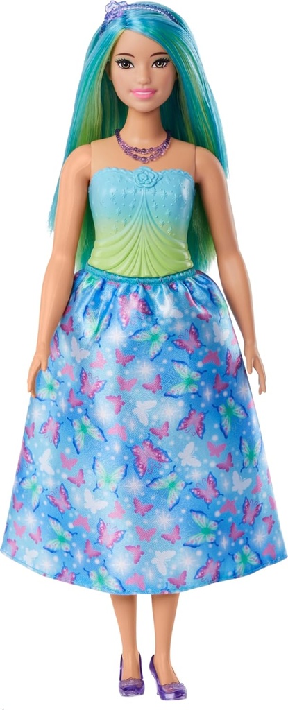 BARBIE PRINCESA C/FALDA AZUL