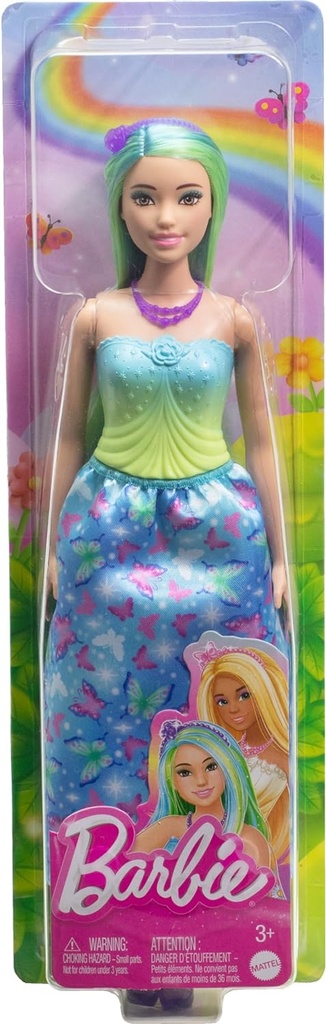 BARBIE PRINCESA C/FALDA AZUL