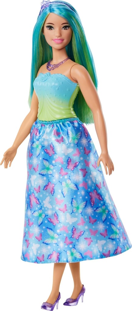 BARBIE PRINCESA C/FALDA AZUL
