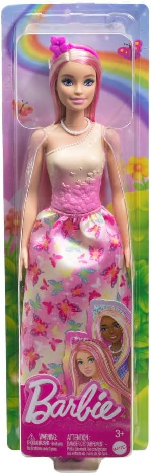 BARBIE PRINCESA C/FALDA ROSA