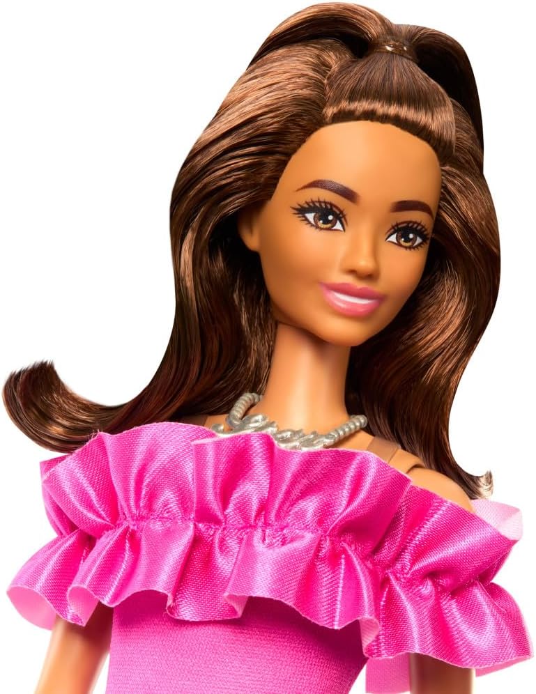 BARBIE VESTIDO ROSA C/VOLANTES
