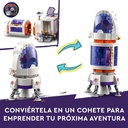 BASE ESPACIAL DE MARTE Y COHETE