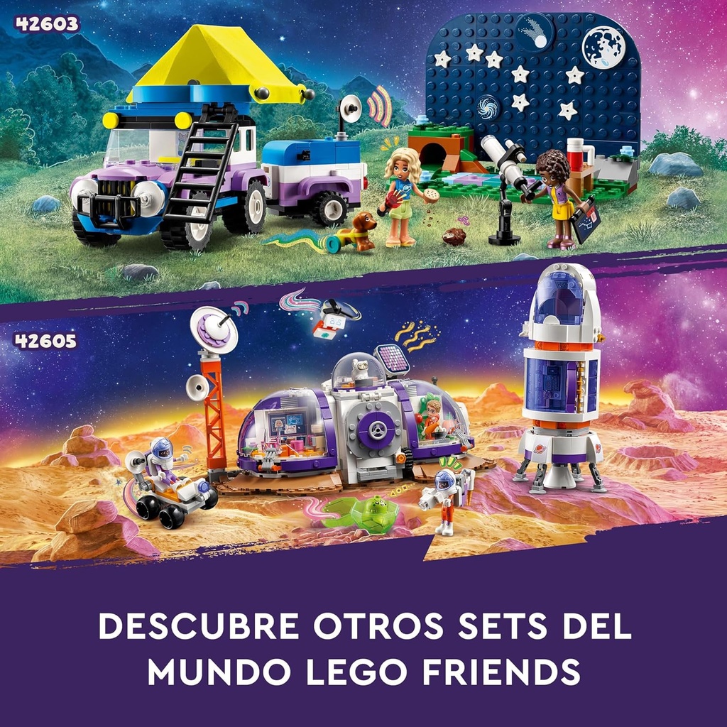 BASE ESPACIAL DE MARTE Y COHETE