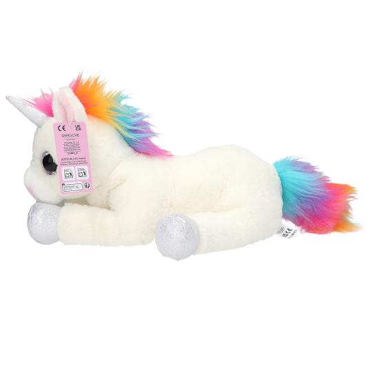 PELUCHE UNICORNIO TUMBADO 30 CM.