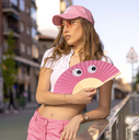 ABANICO OJOS ROSA