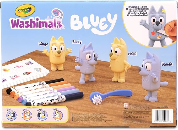 WASHIMALS BLUEY SET 4 MASCOTAS