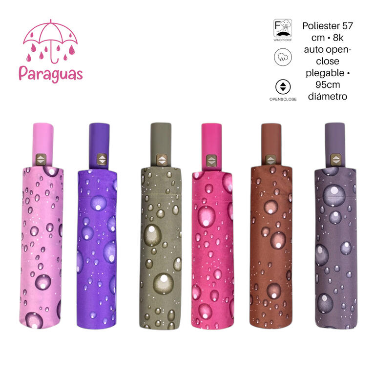 PARAGUAS AUT.COL.GOTAS SURT.