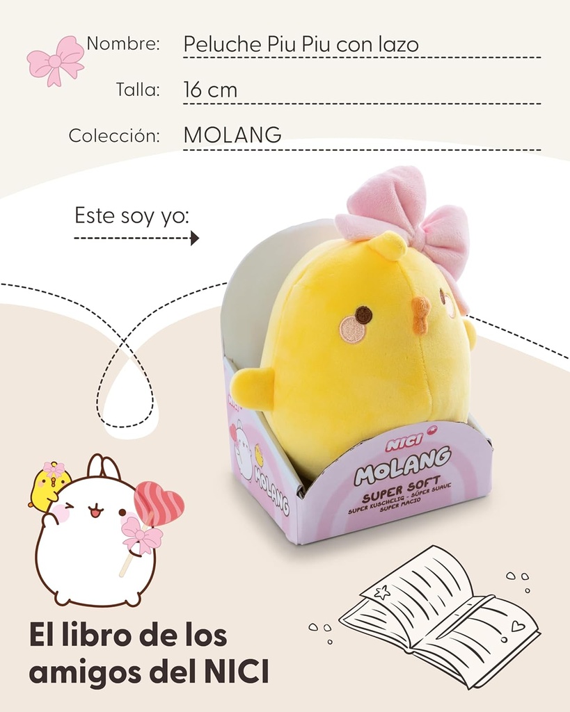 PELUCHE PIU PIU C/LAZO 16 CM.