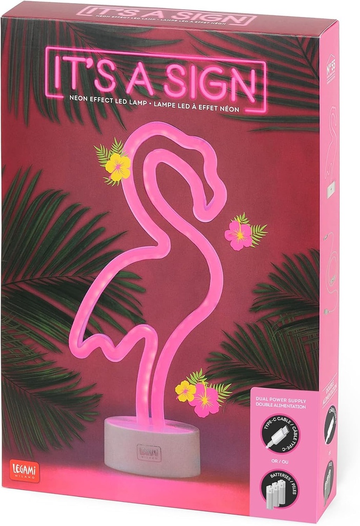 LAMPARA LED NEON FLAMINGO