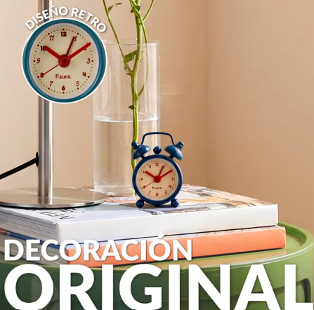 DESPERTADOR RETRO MINI AZUL