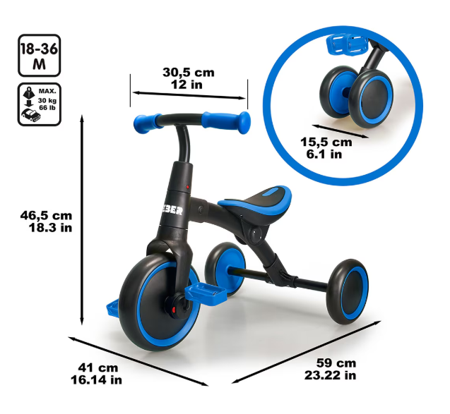 EVOLUTIVE TRIBIKE 2 EN 1