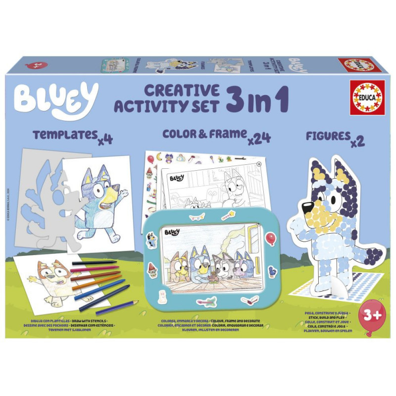 SET CREATIVO 3 EN 1 FRAME BLUEY