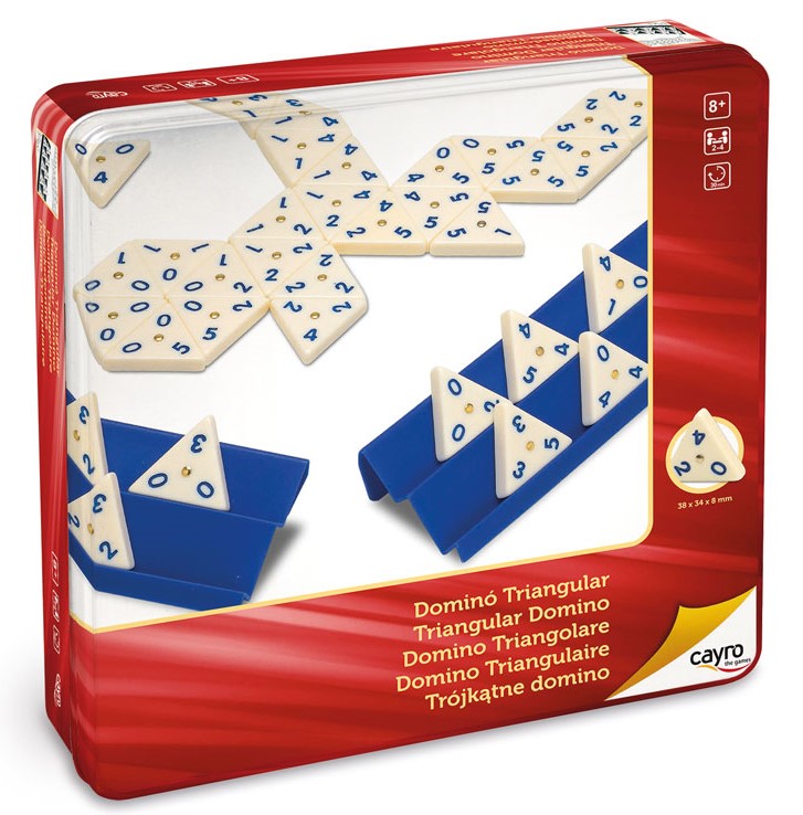 DOMINO TRIANGULAR CAJA METAL