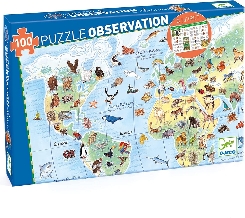 PUZZLE OBSERV.ANIMALES MUNDO